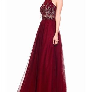 Maroon prom dress